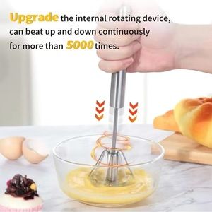1pc Upgrade Egg Whisk, Stainless Steel Hand Push Household Egg Whisk - Multi-too